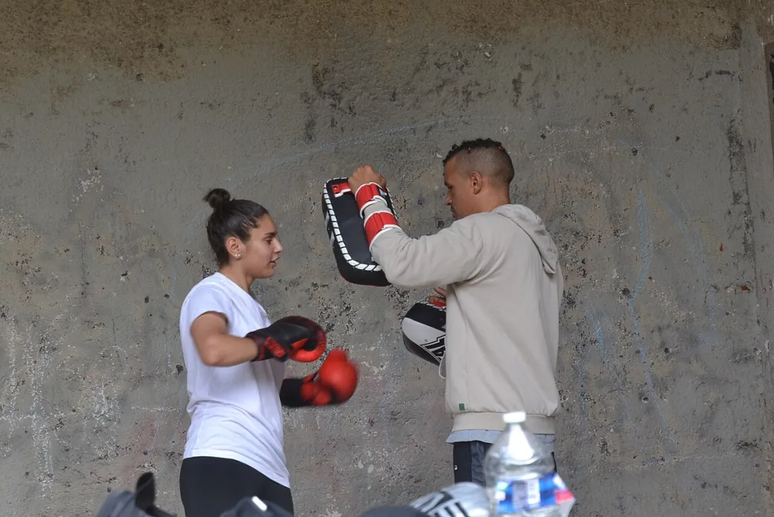 Entrenamiento con manoplas